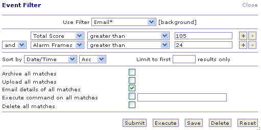 This is an example of a &quot;Filters&quot; for 'emailing'. For 'uploading' there is a similar filter.